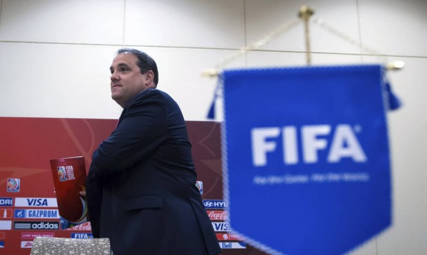 Canadian Soccer Association President Victor Montagliani, CEO of the National Organizing Committee,...