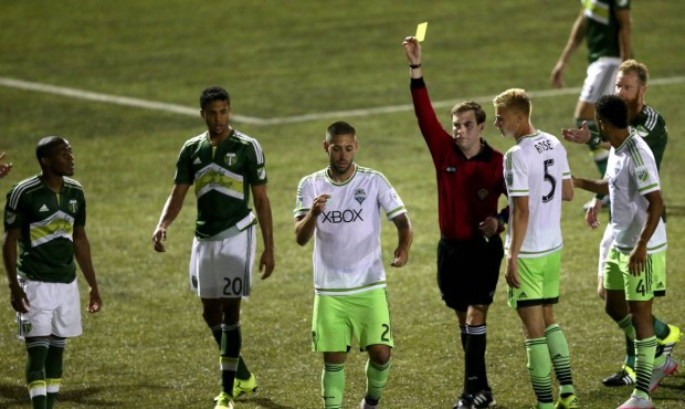 n In this photo taken Tuesday, June 16, 2015, Seattle Sounders FC’s forward Clint Dempsey (2)...
