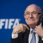 
              FIFA president Sepp  Blatter smiles  during a news  conference  at the FIFA headquarters in Zurich, Switzerland, Monday, July 20, 2015. During  an  extraordinary FIFA Executive Committee meeting the agenda for the elective Congress for the FIFA presidency was finalized and approved: The congress will take place on Feb. 26,  2016. (Ennio Leanza/Keystone via AP)
            