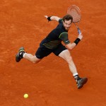 
              Andy Murray of Great Britain eyes the ball  during his final match against Rafael Nadal of Spain at the Madrid Open Tennis tournament in Madrid, Spain, Sunday, May 10, 2015. (AP Photo/Daniel Ochoa de Olza)
            
