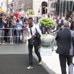 
              Paul Pogba, center, player of the soccer club Juventus Turin arrives at their Hotel in Berlin, Germany, Friday, June 5, 2015, one day before the soccer Champions League final between Juventus Turin and FC Barcelona.  (AP Photo/Axel Schmidt)
            