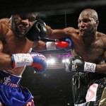 
              Yunieski Gonzalez hits Jean Pascal during their light heavyweight boxing bout Saturday, July 25, 2015, in Las Vegas. (AP Photo/John Locher)
            