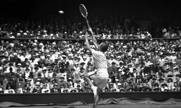FILE – In this July 6, 1935 file photo, Helen Wills Moody regains the women’s singles c...