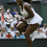 
              Serena Williams of the United States  celebrates winning a point against Heather Watson of Britain, during their singles match, at the All England Lawn Tennis Championships in Wimbledon, London, Friday July 3, 2015. (AP Photo/Kirsty Wigglesworth)
            