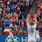 
              FILE - In hits June 16, 2015, file photo, United States' Abby Wambach, left,, celebrates her goal against Nigeria during the first half at the FIFA Women's World Cup soccer tournament in Vancouver, British Columbia, Canada. Despite the lack of firepower, the U.S. has advanced to the quarterfinals. The second-ranked Americans play China on Friday in Ottawa, in the first World Cup meeting between the two teams since the U.S. defeated the Chinese on penalty kicks for the title in 1999. (Darryl Dyck/The Canadian Press via AP, File)
            