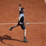 
              Britain's Andy Murray returns in the third round match of the French Open tennis tournament against Australia's Nick Kyrgios at the Roland Garros stadium, in Paris, France, Saturday, May 30, 2015. (AP Photo/David Vincent)
            