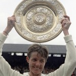 
              FILE - In this 1970 file photo Margaret Court of Australia holds her trophy aloft after winning the women's singles,  at the All England Lawn Tennis Championships in Wimbledon, London.  In 1963, Court, then known as Margaret Smith became the first Australian woman to win Wimbledon. She won two more in her career, and finished with 24 Grand Slam singles titles. In 1970, Court became only the second woman after Maureen Connolly to win all four Grand Slam singles titles in the same year. Court is now a pastor in her hometown of Perth. (AP Photo/Laurence Harris, File)
            