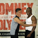 
              Former Republican presidential candidate Mitt Romney, left, and five-time heavyweight boxing champion Evander Holyfield laugh during an official weigh-in Thursday, May 14, 2015, in Holladay, Utah. Romney and Holyfield are set to square off at a charity fight on Friday, May 15, in Salt Lake City. The black-tie event will raise money for the Utah-based organization CharityVision, which helps doctors in developing countries perform surgeries to restore vision in people with curable blindness. (AP Photo/Rick Bowmer)
            