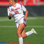 
              In this image provided by St. John's University and taken on Oct. 19, 2014, St. John's Mariela Jacome runs during an NCAA college soccer game against Providence in New York. Jacome is repesenting Ecuador at the FIFA Women's World Cup in Canada. (Vinny Dusovic/St. John's University via AP)
            