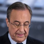 
              Real Madrid's President Florentino Perez pauses during a press conference at the Bernabeu stadium in Madrid, Spain, Monday, May 25, 2015.  Perez announced that the team's coach Carlo Ancelotti will not continue next season and the club will announce the name of his replacement next week. (AP Photo/Paul White)
            