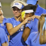 
              Members of the UCLA women's tennis team comfort each other after losing to Vanderbilt in the NCAA's team tennis championships, Tuesday, May 19, 2015, Waco, Texas. (AP Photo/LM Otero)
            