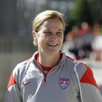 
              FILE - In this Sept. 12, 2014, file photo, U.S. Women's National soccer team coach Jill Ellis looks on during practice in Sandy, Utah. Ellis has coachds the U.S. Women's team to the World Cup final. (AP Photo/Rick Bowmer, File)
            