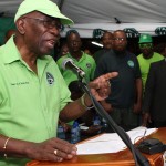 
              Former FIFA vice president Jack Warner speaks at a political rally in Marabella, Trinidad and Tobago, Wednesday, June 3, 2015. Warner made a televised address Wednesday night, saying he will prove a link between soccer's governing body and his nation's elections in 2010. Warner also said in the address, which was a paid political advertisement, that "I reasonably actually fear for my life." (AP Photo/Anthony Harris)
            