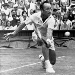 
              FILE - In this July 3, 1969 file photo, Australia's Rod Laver returns a shot in his semi-final match against Arthur Ashe at the All England Lawn Tennis Championships in Wimbledon, London. The left-handed Australian is considered by many to be the greatest tennis player of them all, even though he didn’t compete in the major tournaments for five years prior to the open era, when professionals were allowed. Still, he won 11 Grand Slam titles including four Wimbledons. Laver remains the only man to ever win two Grand Slams, first in 1962, then again in 1969.  (AP Photo/Bob Dear, File)
            