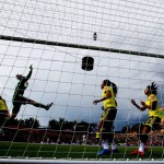 
              Colombia's Catalina Perez (22) leaps to make the save against United States during first half FIFA Women's World Cup action in Edmonton, Alberta, Canada, Monday, June 22, 2015.  (Jason Franson/The Canadian Press via AP) MANDATORY CREDIT
            