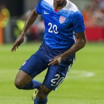 
              FILE - In this June 5, 2015, file photo, United States' Gyasi Zardes controls the ball during an international friendly soccer match against the Netherlands at ArenA stadium in Amsterdam. Zardes was selected for the U.S. roster roster announced, Tuesday, June 23, 2015, for next month's CONCACAF Gold Cup soccer tournament. (AP Photo/Patrick Post, File)
            