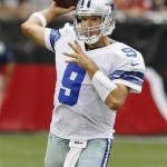 Dallas Cowboys' Tony Romo passes against the Arizona Cardinals in the first half during a preseason NFL football game on Saturday, Aug. 17, 2013, in Glendale, Ariz. (AP Photo/Ross D. Franklin)