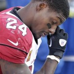 Arizona Cardinals strong safety Adrian Wilson (24) sits on the bench during the fourth quarter of an NFL football game against the San Francisco 49ers in San Francisco, Sunday, Dec. 30, 2012. (AP Photo/Tony Avelar)