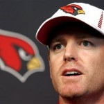 Arizona Cardinals new quarterback Carson Palmer speaks to the media during an NFL football news conference, Tuesday, April 2, 2013, at the teams' training facility in Tempe, Ariz. (AP Photo/Matt York)