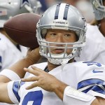 Dallas Cowboys' Tony Romo warms up prior to a preseason NFL football game against the Arizona Cardinals on Saturday, Aug. 17, 2013, in Glendale, Ariz. (AP Photo/Ross D. Franklin)