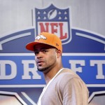 Indiana wide receiver Cody Latimer walks out on stage after being selected by the Denver Broncos as the 56th pick during the second round of the 2014 NFL Draft, Friday, May 9, 2014, in New York. (AP Photo/Jason DeCrow)