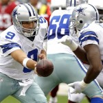 Dallas Cowboys quarterback Tony Romo (9) hands off to DeMarco Murray during the first half of a preseason NFL football game against the Arizona Cardinals, Saturday, Aug. 17, 2013, in Glendale, Ariz. (AP Photo/Ross D. Franklin)