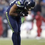 Seattle Seahawks middle linebacker Bobby Wagner (54) bows against the Arizona Cardinals during the second half of an NFL football game in Seattle, Sunday, Dec. 9, 2012. The Seahawks won 58-0. (AP Photo/John Froschauer)