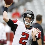 Atlanta Falcons' Matt Ryan throws a pass prior to an NFL football game against the Arizona Cardinals on Sunday, Oct. 27, 2013, in Glendale, Ariz. (AP Photo/Ross D. Franklin)