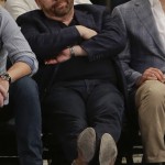 Madison Square Garden Chairman James Dolan, reacts during the second half of an NBA basketball game against the Phoenix Suns Saturday, Dec. 20, 2014, in New York. The Suns won the game 99-90. (AP Photo/Frank Franklin II)