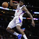 Los Angeles Clippers' DeAndre Jordan dunks during the first half of an NBA basketball game against the Phoenix Suns, Monday, Dec. 8, 2014, in Los Angeles. (AP Photo/Jae C. Hong)