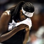 Connecticut Sun's Tina Charles reacts during the second half of a WNBA basketball game against Phoenix in Uncasville, Conn., Saturday, June 29, 2013. Phoenix won 89-70. (AP Photo/Jessica Hill)
