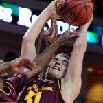 Arizona State's Jonathan Gilling (31) grabs a rebound during the second half of an NCAA college basketball game against Arkansas at the Continental Tire Las Vegas Invitational tournament on Friday, Nov. 23, 2012, in Las Vegas. Arizona State won 83-68. (AP Photo/David Becker)
