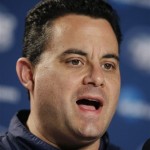  Arizona head coach Sean Miller speaks during a news conference before practice for a second-round game of the NCAA college basketball tournament, Wednesday, March 20, 2013, in Salt Lake City. Arizona is scheduled to play Belmont Thursday. (AP Photo/Rick Bowmer)