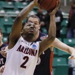 Arizona's Mark Lyons shoots the ball against Belmont during the first half of a second-round game in the NCAA college basketball tournament in Salt Lake City Thursday, March 21, 2013. (AP Photo/George Frey)