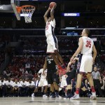 Arizona forward Rondae Hollis-Jefferson dunks during the first half of a college basketball regional semifinal against Xavier in the NCAA Tournament, Thursday, March 26, 2015, in Los Angeles. (AP Photo/Jae C. Hong)