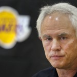 
              FILE - In this Nov. 9, 2012, file photo, Los Angeles Lakers general manager Mitch Kupchak talks during an NBA basketball news conference in El Segundo, Calif. If history is any guide, the Lakers are about to get a great player with the No. 2 pick in the draft. The Lakers have had only five top-two picks before, and four of them turned out to be Hall of Famers. The fifth? He was traded for Kareem Abdul-Jabbar.  (AP Photo/Damian Dovarganes, File)
            