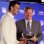 
              FILE - In this Feb. 2, 2015, file photo, New England Patriots quarterback Tom Brady, left, poses with NFL Commissioner Rodger Goodell during a news conference where Brady was presented the Super Bowl MVP  in Phoenix, Ariz. The NFL was determined to blame Patriots quarterback Tom Brady for deflated footballs in the AFC title game, and the investigation omitted key facts and buried others, Brady's agent said Thursday, May 7, 2015.  (John Samora/The Arizona Republic via AP)  MARICOPA COUNTY OUT; MAGS OUT; NO SALES
            