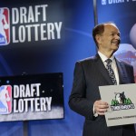 
              Minnesota Timberwolves owner Glen Miller poses for photos after the Timberwolves won the No. 1 pick in the NBA basketball draft lottery Tuesday, May 19, 2015, in New York. (AP Photo/Julie Jacobson)
            
