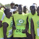 
              In this photo taken Saturday, July 11, 2015, runners line up at the start of the "Independence Half Marathon" in Juba, South Sudan. Torn by civil war and facing a humanitarian crisis, South Sudan is finding hope on the sporting front: The world’s newest nation is in line for international recognition that would allow it to send a team to next year’s Olympics in Rio de Janeiro. (AP Photo/Jason Patinkin)
            