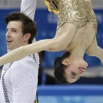 Stefania Berton and Ondrej Hotarek of Italy compete in the team pairs short program figure skating competition at the Iceberg Skating Palace during the 2014 Winter Olympics, Thursday, Feb. 6, 2014, in Sochi, Russia. (AP Photo/Bernat Armangue)