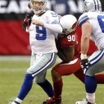 The Cardinals got to Tony Romo Sunday. The Cards defense brought the quarterback down for a season-high five sacks and were a huge part of the Cardinals victory. They held Romo and the rest of the Cowboys to just 13 points.