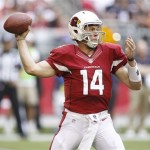 Arizona Cardinals quarterback Ryan Lindley (14) throws against the Chicago Bears during the first half of an NFL football game, Sunday, Dec. 23, 2012, in Glendale, Ariz. (AP Photo/Paul Connors)