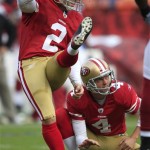 49ers kicker David Akers missed three kicks Sunday, but two of those were do to the Cardinals special teams. Calais Campbell and Patrick Peterson both blocked a field goal, marking two of the Cardinals' bright moments on the day. They didn't have many others to speak of.