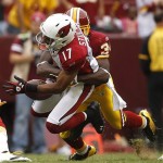 Oops.
While more choice words probably slipped out, Chanci Stuckey's late fumble was the play that broke the Cardinals' back. With under two minutes in the game, a turnover can't happen. But Stuckey fumbled, the Redskins recovered and the Cardinals lost.