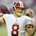 Washington Redskins' Kirk Cousins warms up prior to an NFL football game against the Arizona Cardinals Sunday, Oct. 12, 2014, in Glendale, Ariz. (AP Photo/Ross D. Franklin)