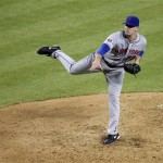New York Mets pitcher Matt Harvey delivers in his major league debut during the fifth inning of a baseball game against the Arizona Diamondbacks, Thursday, July 26, 2012, in Phoenix. (AP Photo/Matt York)