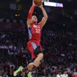 West Team's Blake Griffin of the Los Angeles Clippers dunks against the East Team during the first half of the NBA All-Star basketball game Sunday, Feb. 17, 2013, in Houston. (AP Photo/Eric Gay)