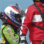 Danica Patrick heads to the infield medical center after crashing during the NASCAR Sprint Cup Series auto race, Sunday, March 3, 2013, in Avondale, Ariz. (AP Photo/Matt York)