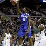 Memphis forward Tarik Black (10) dunks against Michigan State in the first half of their third-round game of the NCAA college basketball tournament in Auburn Hills, Mich., Saturday March 23, 2013. (AP Photo/Paul Sancya)
