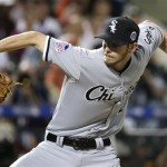 American League's Chris Sale, of the Chicago White Sox, pitches during the second inning of the MLB All-Star baseball game, on Tuesday, July 16, 2013, in New York. (AP Photo/Matt Slocum)